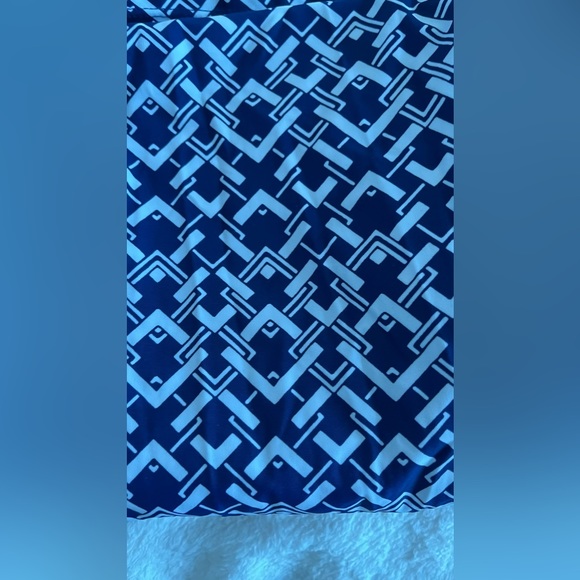 Navy and White UPF Dress Sleeveless Stretch M - Picture 2 of 4